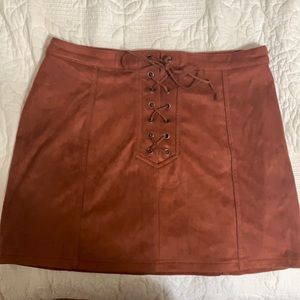 Velvet rust colored Skirt
